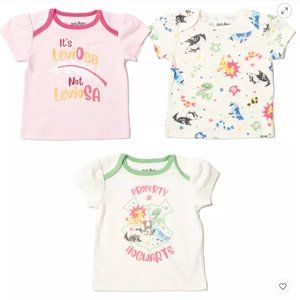 NWT Harry Potter Baby Girls 3 Pack T-Shirts Size 0-3 Months